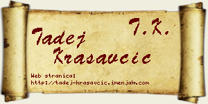 Tadej Krasavčić vizit kartica